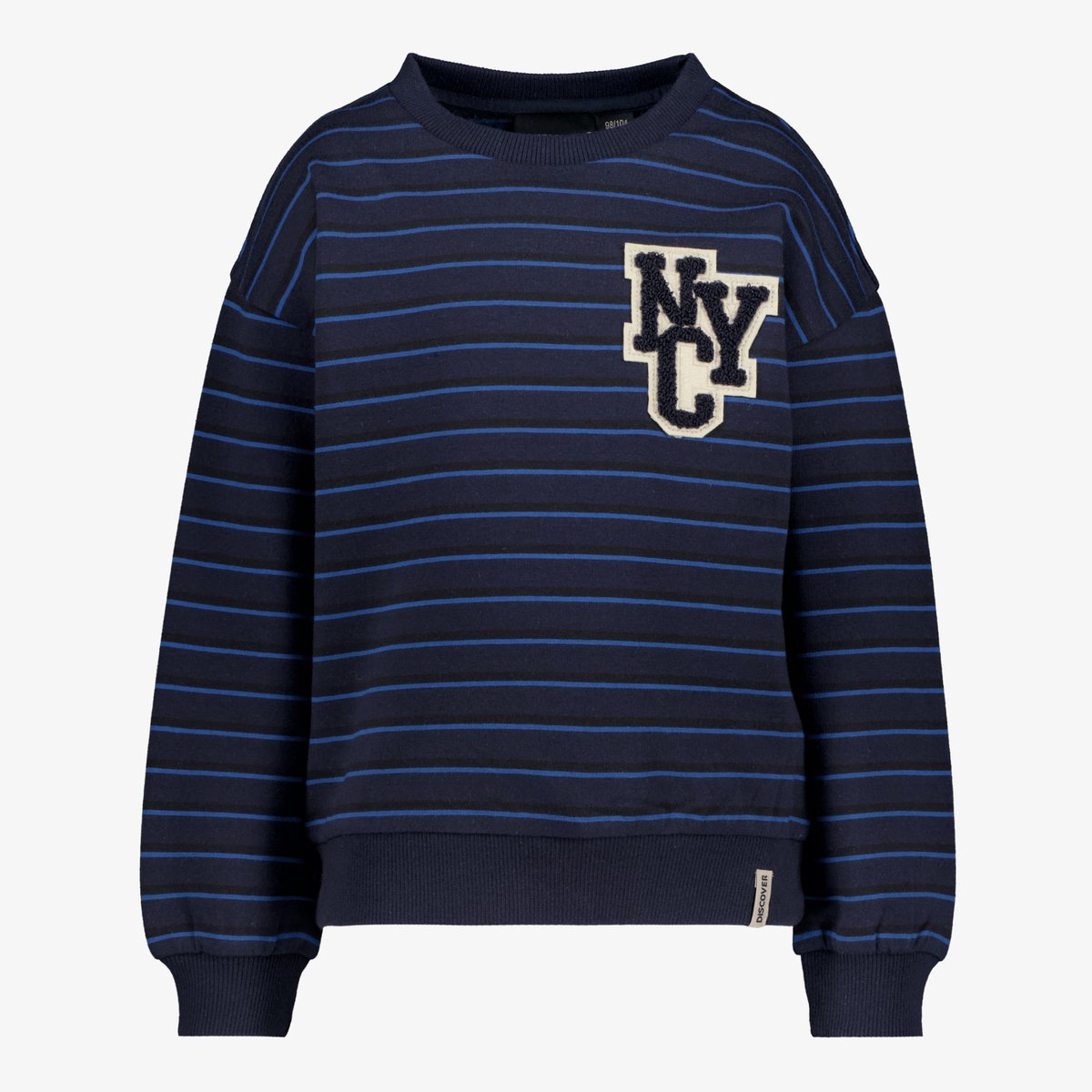 Unsigned gestreepte jongens sweater blauw - Maat 92
