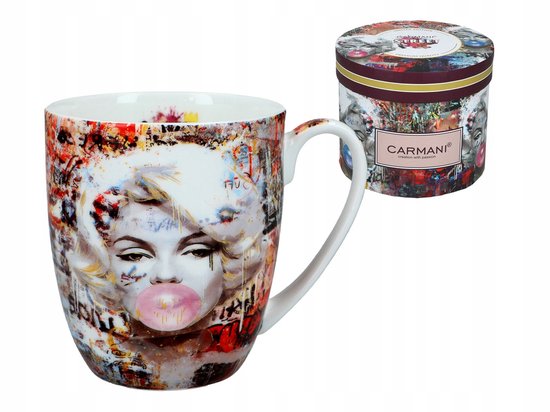 Unieke Mok met Stads Graffiti - Marilyn Monroe & Kauwgom
