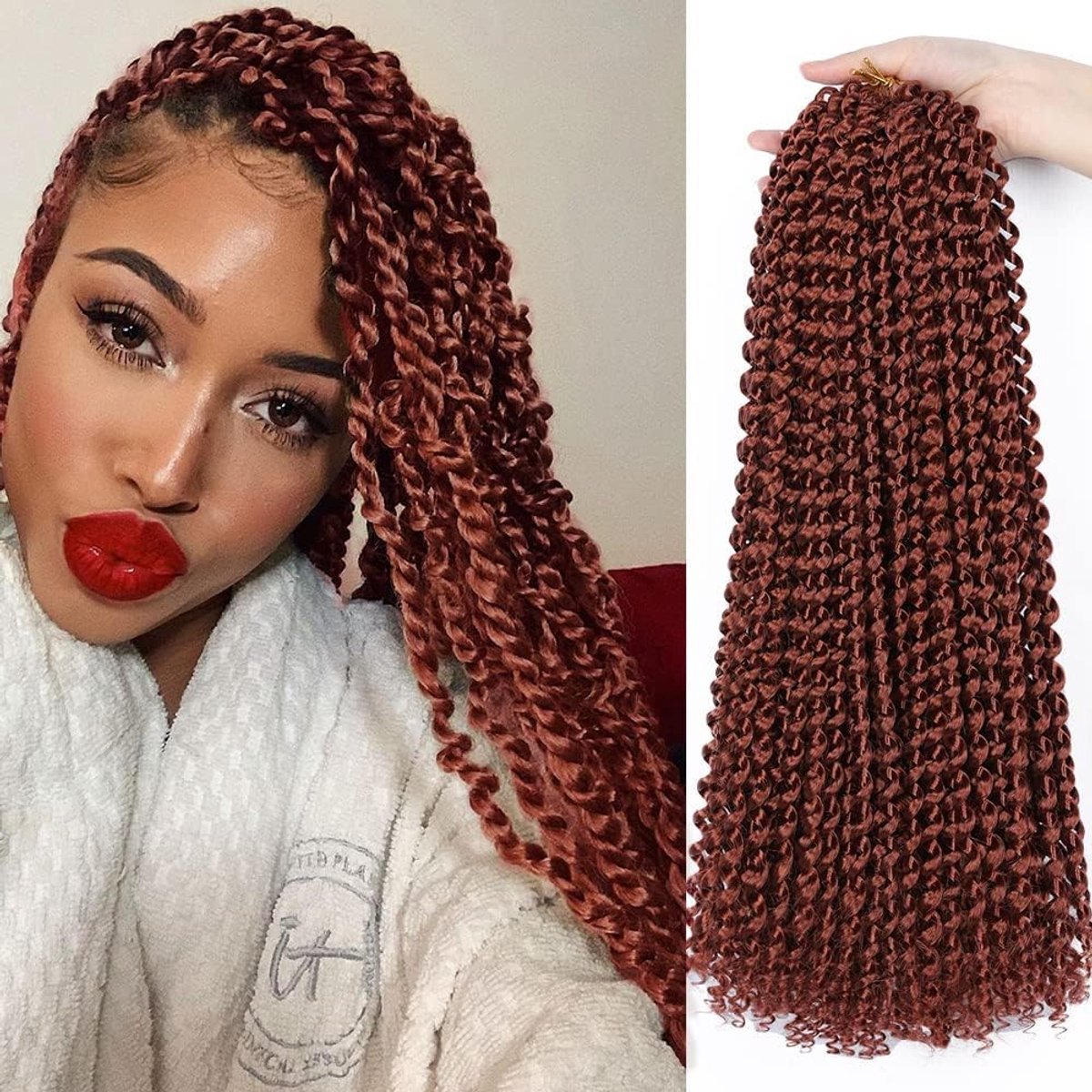 Twist Haar 7 pakketten 18 inch watergolf haakhaa (350#)