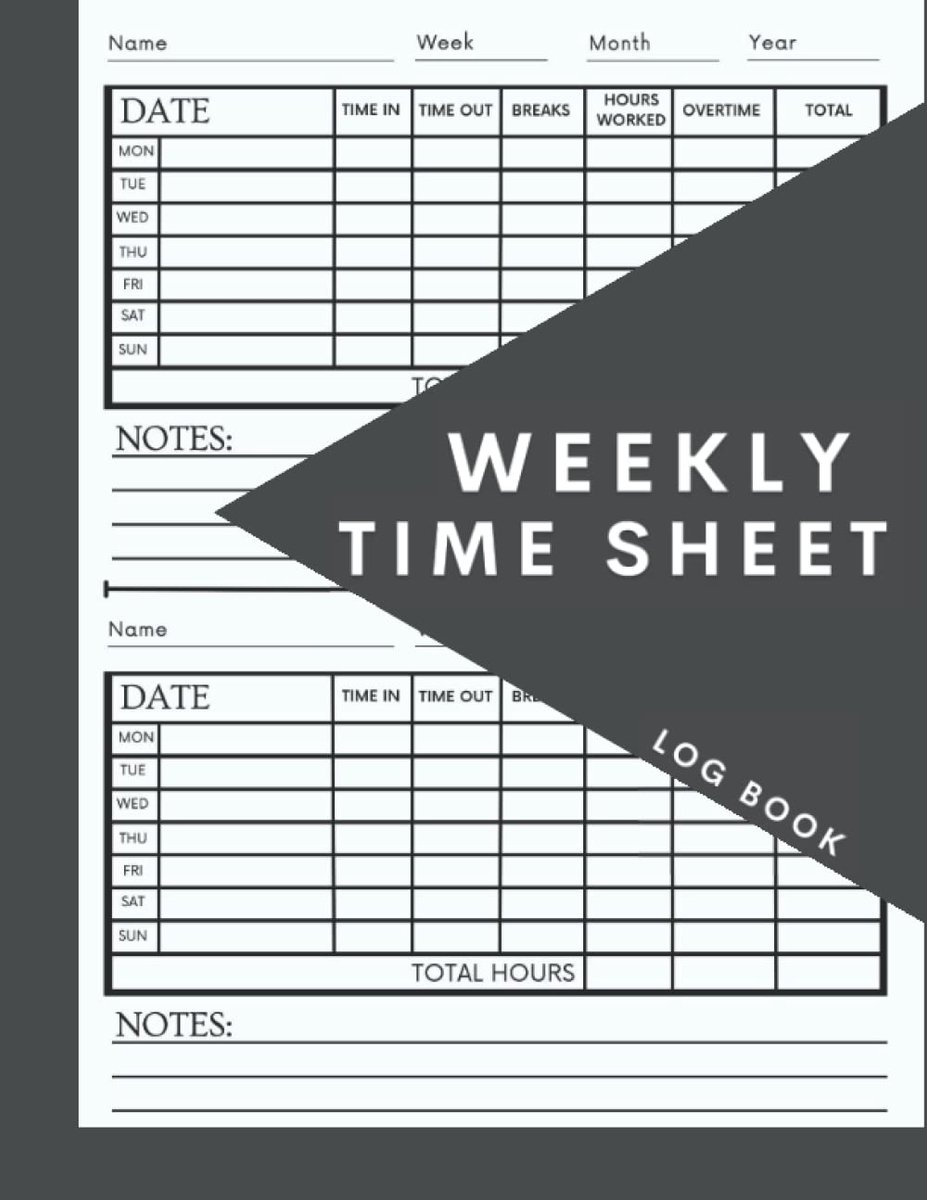 Time Sheet Log Book: Employee Time Log | time management | Timesheet logbook with 218 Weeks | Work Hours Record Book With Overtime, Time In & ... For Jobs & Projects | 4 Years Sheet Paperback