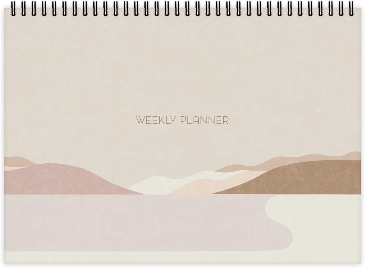 258 Weekplanner A4 Abstract Shapes nr. 4, 60 vellen, kalender voor afspraken, afspraken en taken