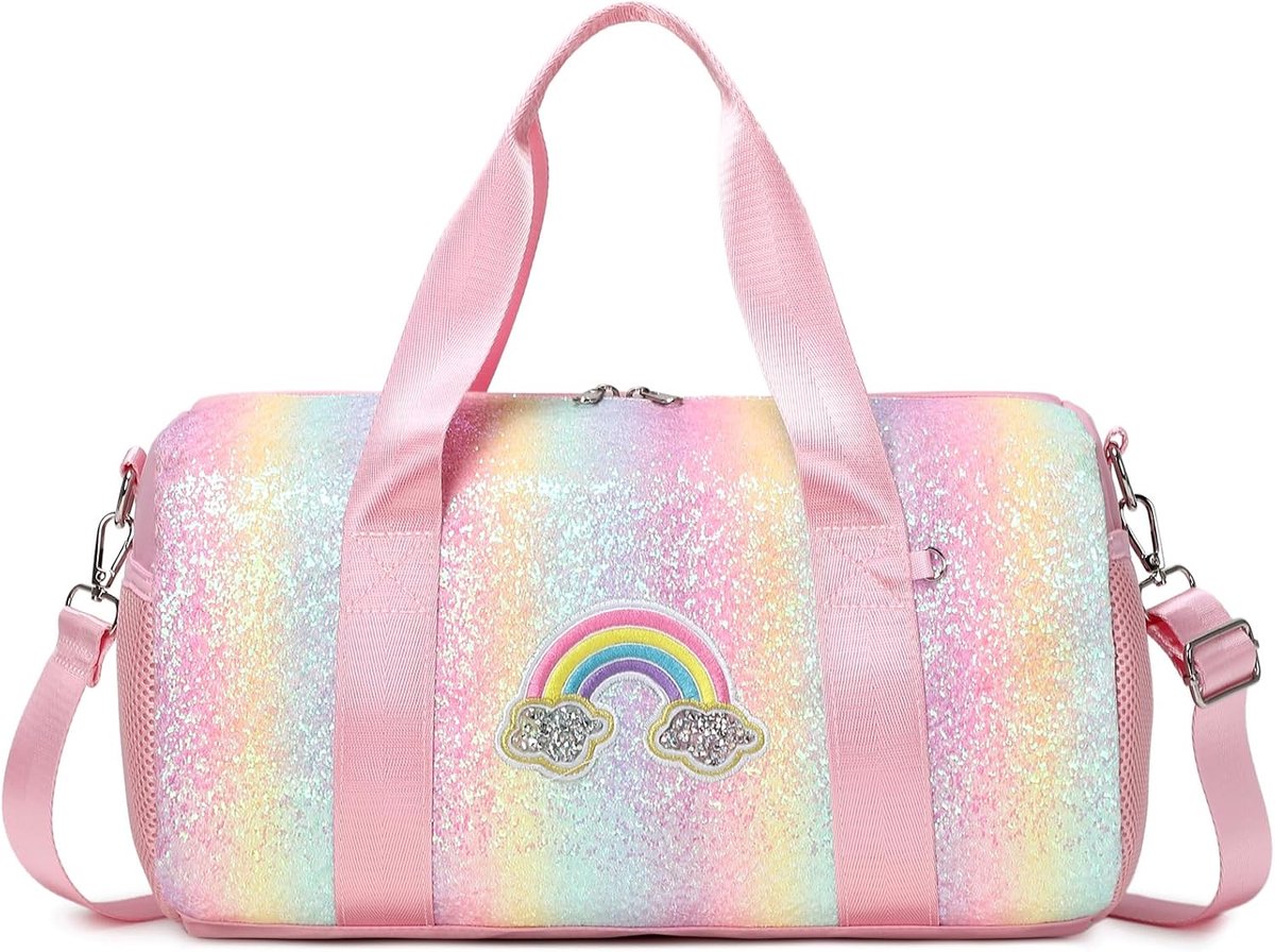 Sporttas voor meisjes, kinderen, danstas, weekendtas, kinderen, reistas, meisjes, ballettas, gymtas, ballerina's