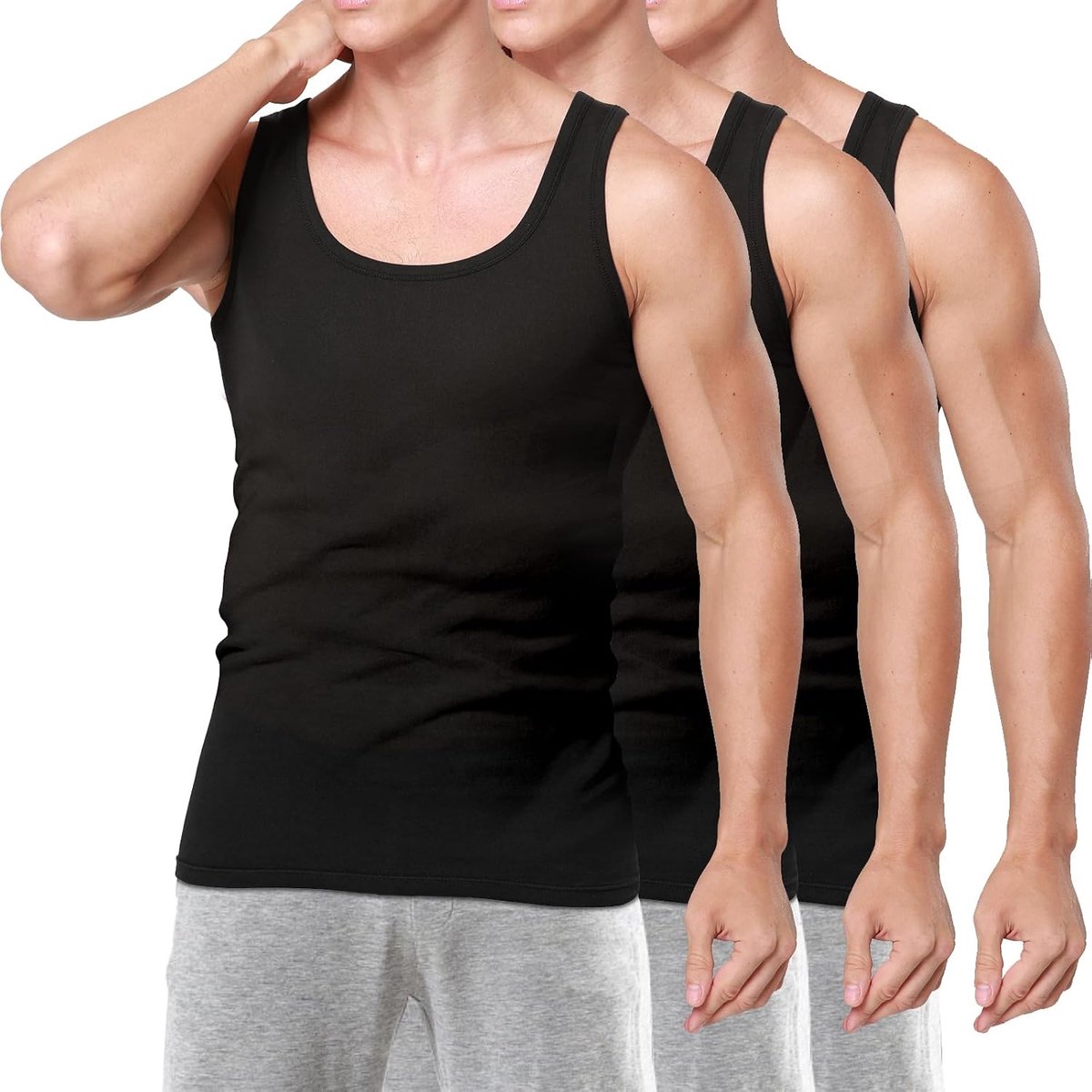 Sir Bx100 heren Ondershirt voor heren, 3/5 stuks,tanktop, katoen