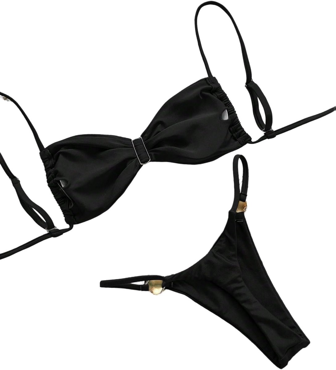 Sets rugvrij badpak spaghetti bikinitop bikinibroek badpak set badmode zomer zwemkleding strandvakantie outfit