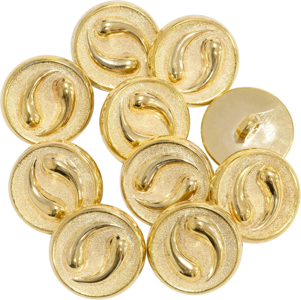 Knopen met schacht Ø20x8,8 mm 32L L32 - kleur: goud - opening 3,3 mm - kunststof - knopen voor het naaien van confectie korte voorwerpen