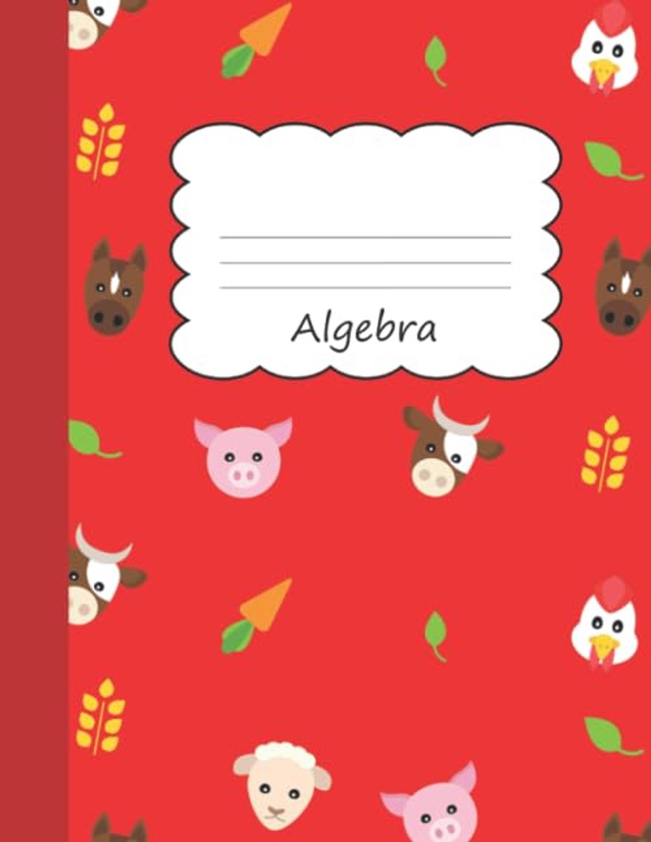 Animal Farm Large Blank Primary Draw & Write Storybook Paper | Horse Sheep Pig Cow Carrot Livestock Farming & Zoo Red Cover | Story Book ... a tale, be creative | Cattle Farmer Farmhouse