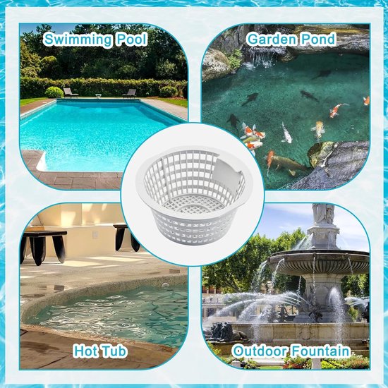 Pool Skimmer Mand, Pool Zeef Mini Verwijderbare Vervanging Skimmer Mand met Handvat, voor Inground Pools 2 # — afbeelding 5
