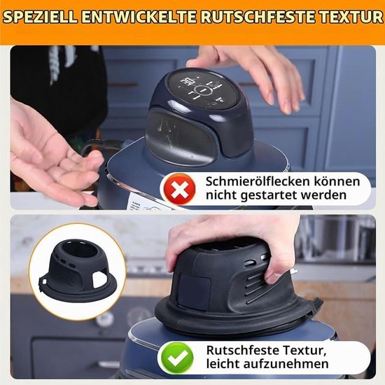 Siliconen beschermhoes en kabelorganizer voor Ninja CRISPi FN101EU, Air Fryer, behuizingsbescherming, kabelopwikkeling, hittebescherming, siliconen hoes voor Ninja Crispi Air Fryer — afbeelding 5