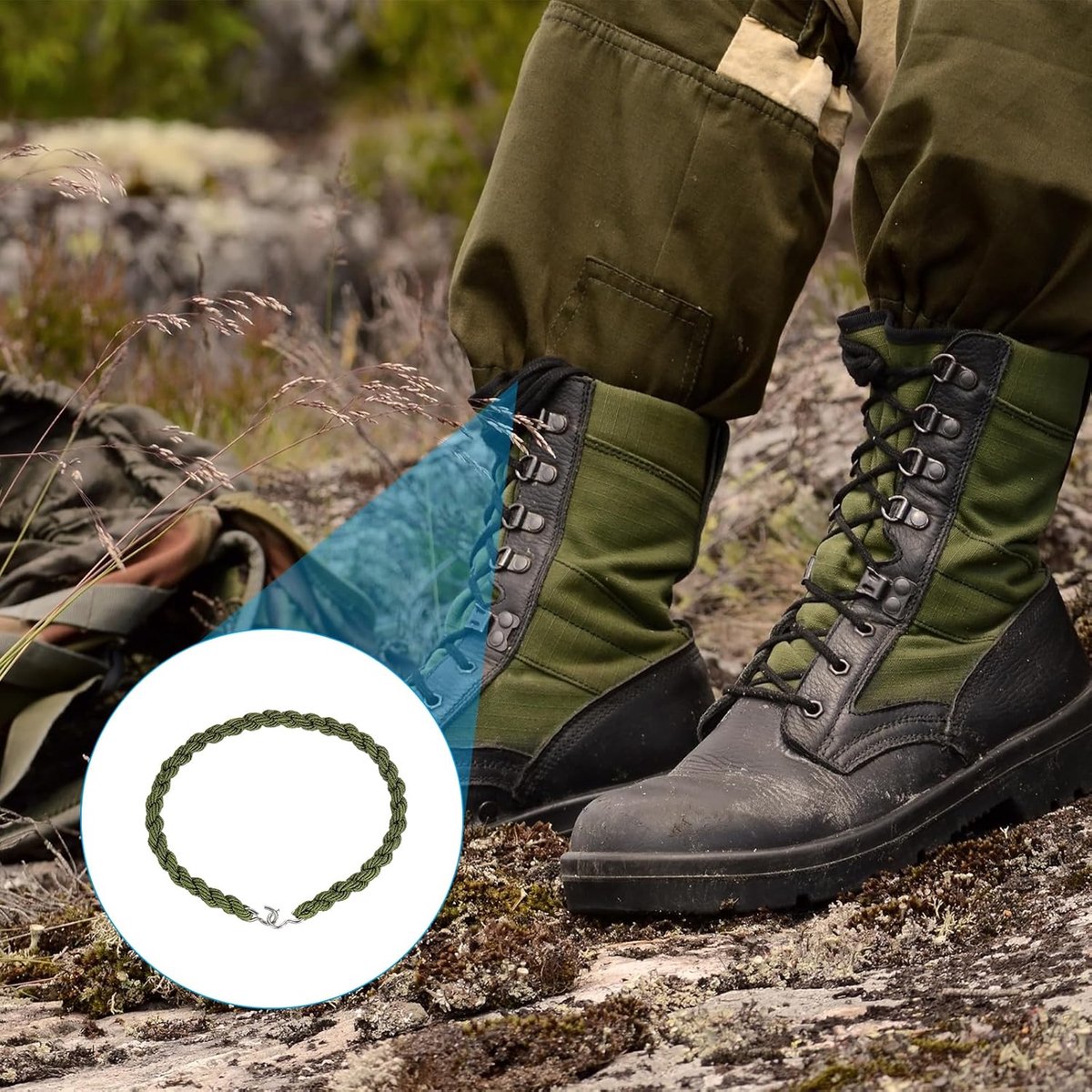 Elastische laarsbanden banden met haken, elastische kousenband buitenschoenen touw, voor broeken buiten wandelschoenen