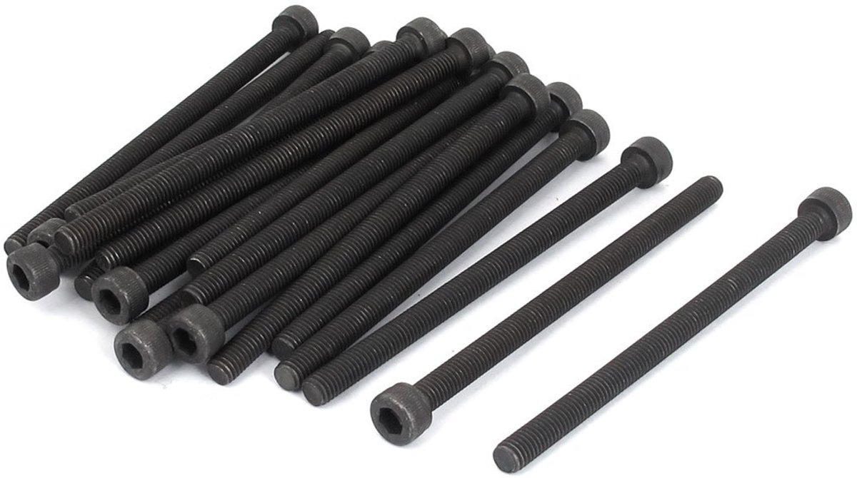 12.9 Legering Staal Hex Socket Hoofd Cap Schroeven Bouten Zwart 20 Stks