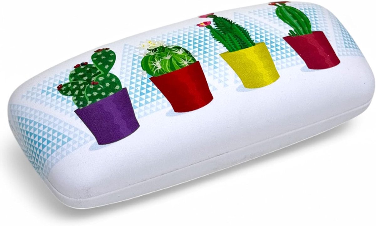 Brillenkoker met kliksluiting – harde etui met kunstleren bekleding, fluwelen velours binnenvoering, stabiele opslag voor brillen en zonnebrillen