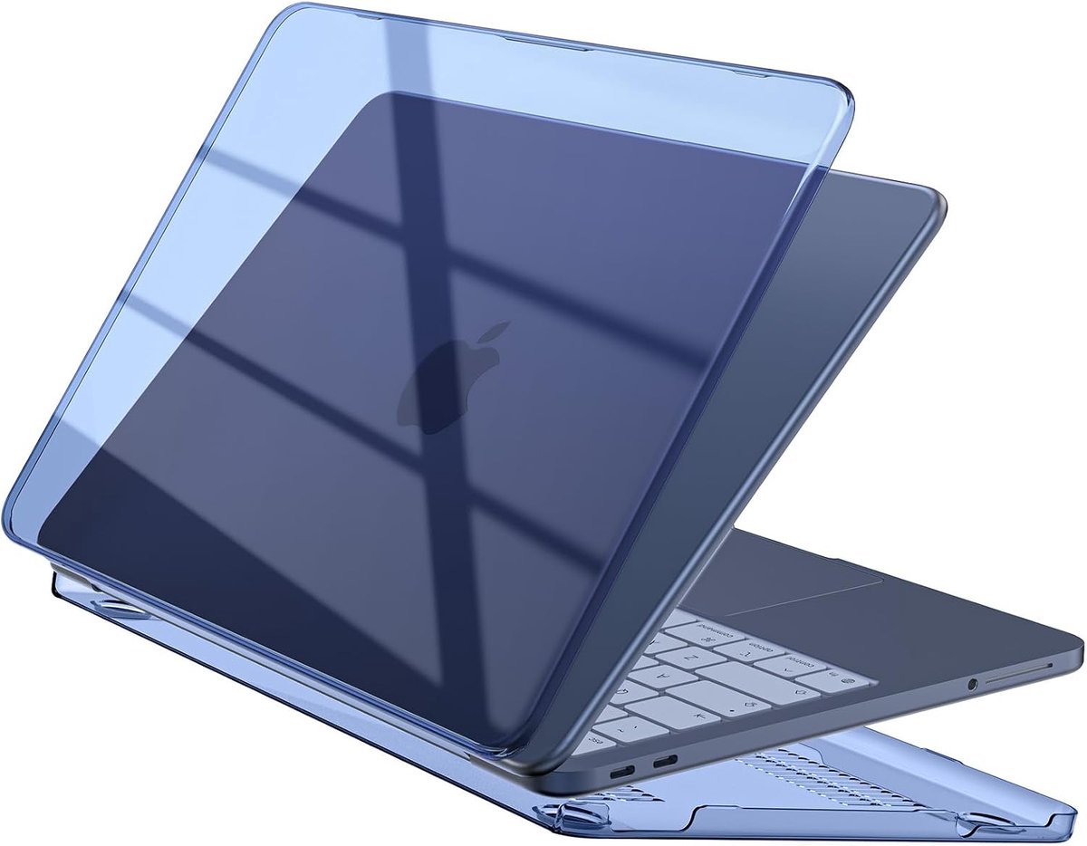 Hoes voor MacBook Neo 13 inch 2026 A18 Pro A3404, Kristal Indigo | Ultra-dunne Hardshell Compatibel met Mac Neo 13", Vingerafstotende, Krasbestendige Gladde Plastic met Kliksysteem