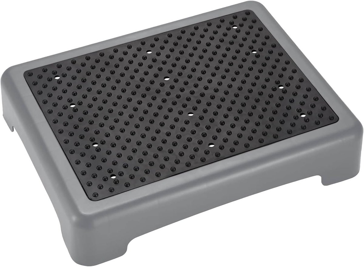 Halftrede, opstapkruk, opstapkruk, opstaptrede, beweegbaar, draagbare klimhulp, traptrede, draagkracht tot 200 kg, voor senioren, douche, zwart