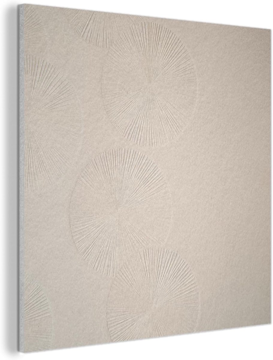 Vilten Wandpaneel 90x90 cm Kamer Muurdecoratie Woonkamer Slaapkamer Room Decor Wall Decoration Felt Art Panel Japandi - Beige - Modern