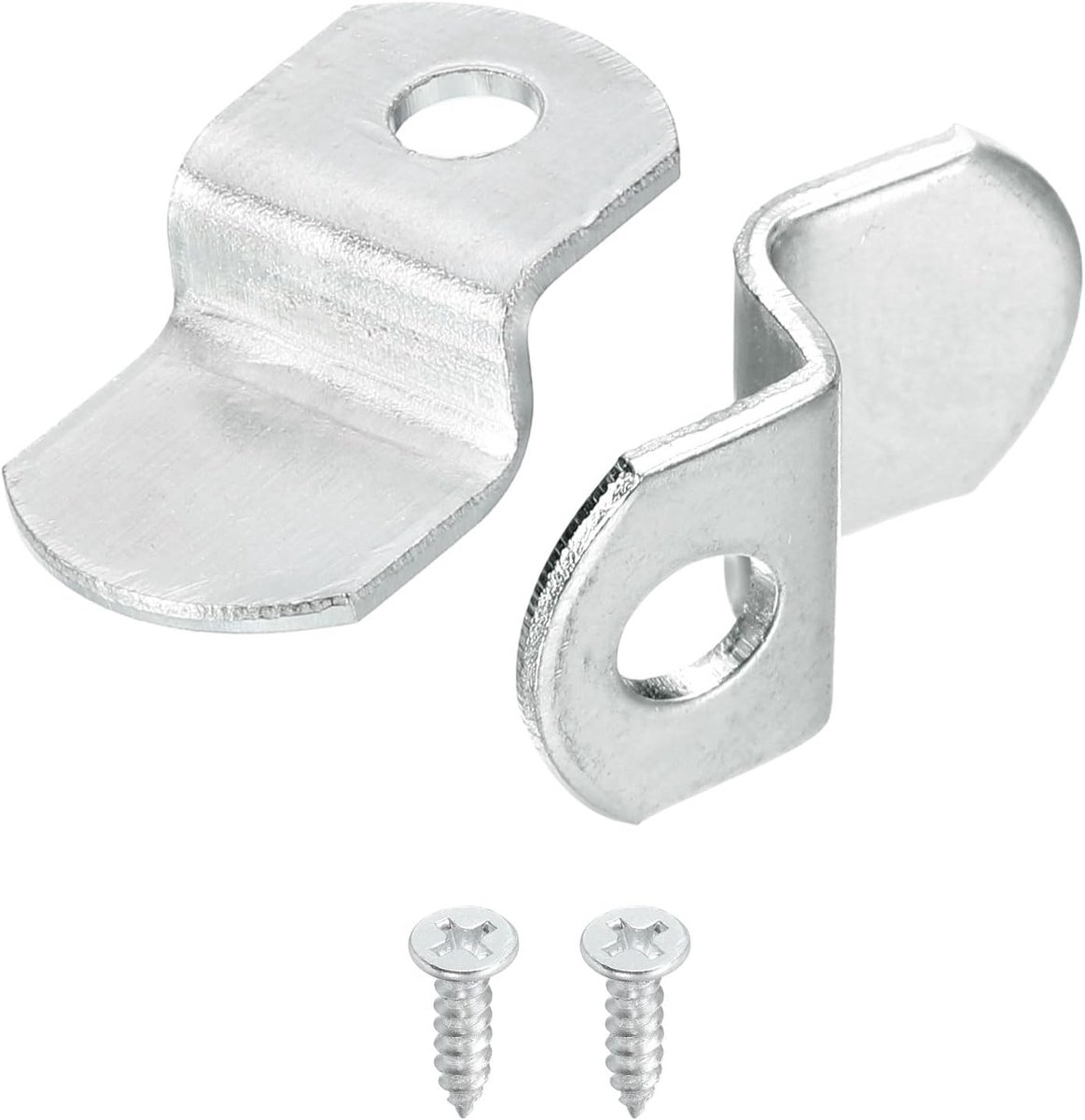 40 stuks 1/4" offset canvas clips, fotolijst, spiegelclips, Z-vorm, canvas schilderijmontage, clips met 1 montagegat met schroeven, zilver