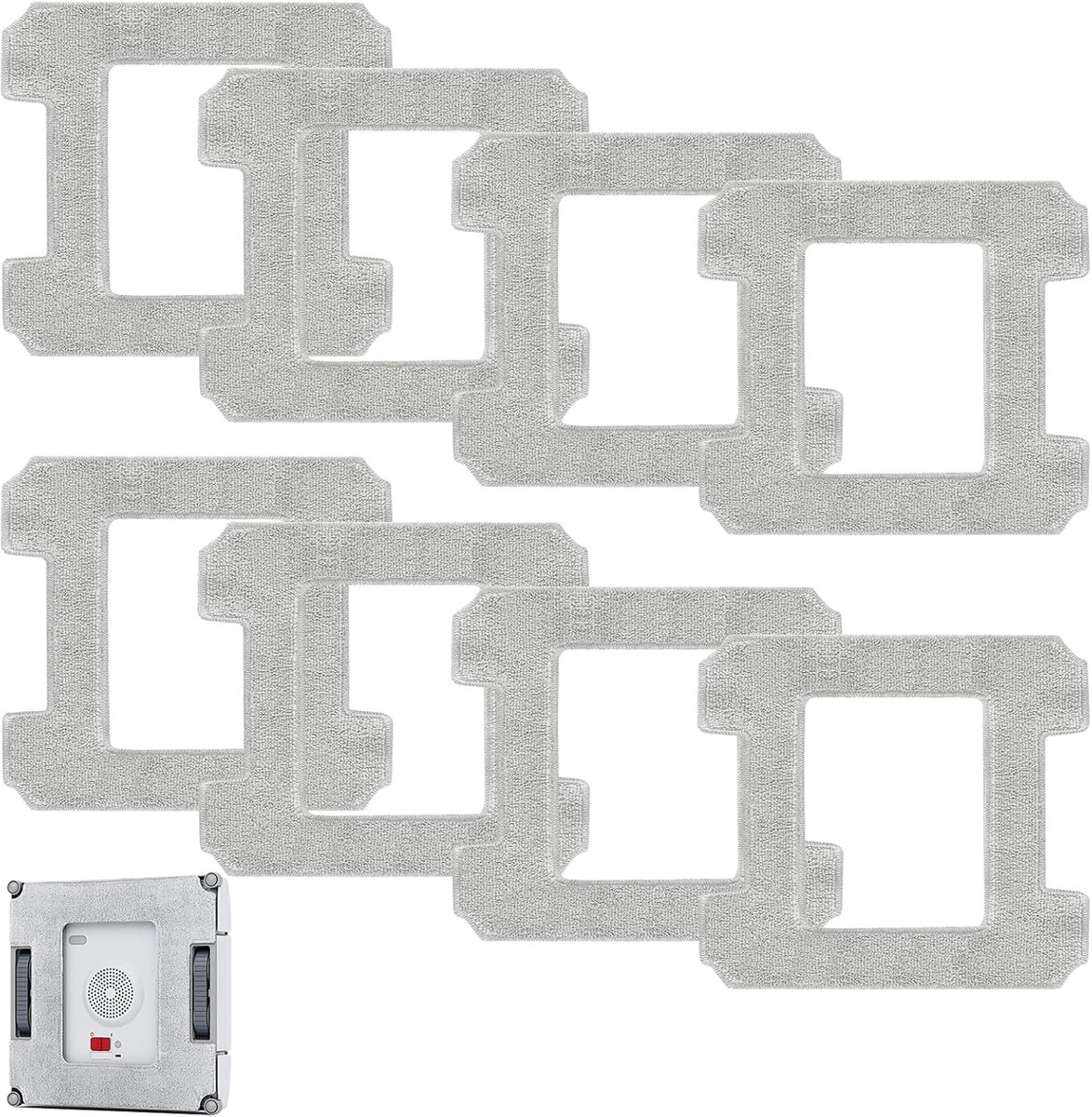 8 stuks schoonmaakdoekjes voor Ecovacs Winbot W1 Pro/W1/W2 Omni/W2 Vensterstofzuiger robot vervanging wasbare mop