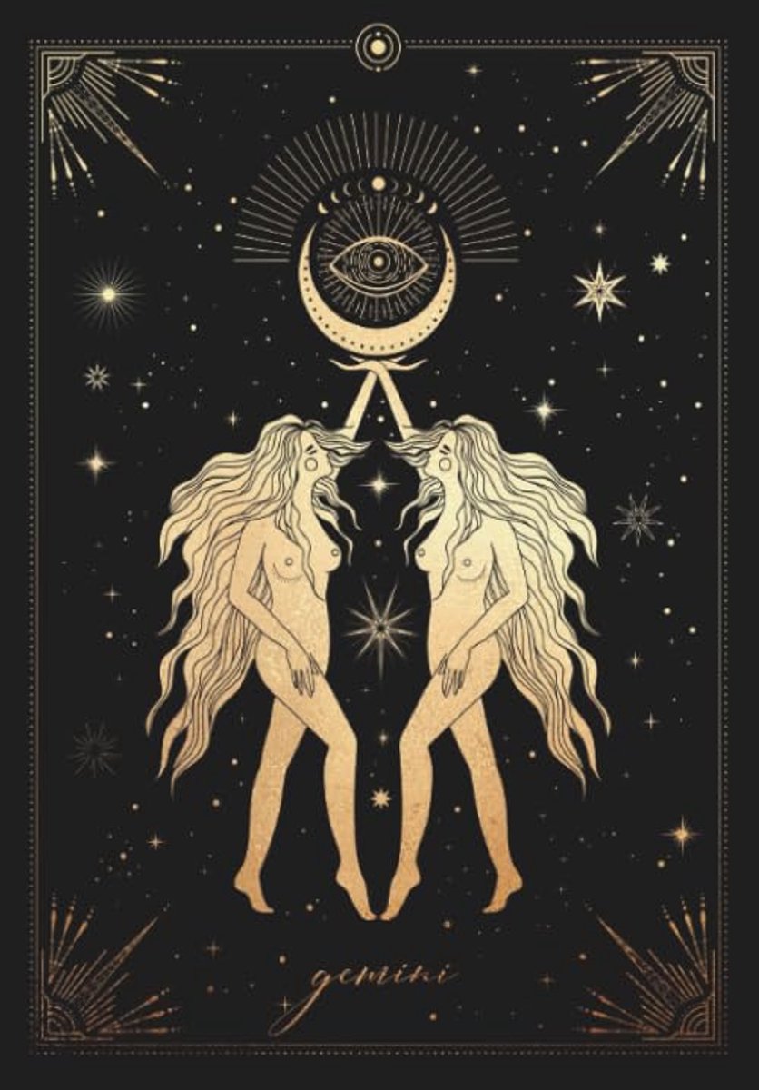 Zodiac Notebook | Astrology Journal | Gemini Zodiac Book | 120 Lined Pages