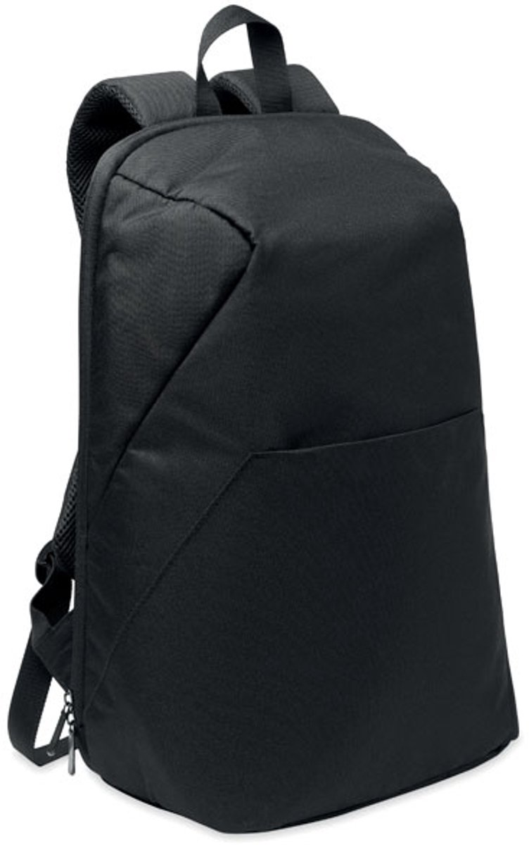 Premium 15 inch laptoprugzak van 600D RPET polyester Kleur Zwart