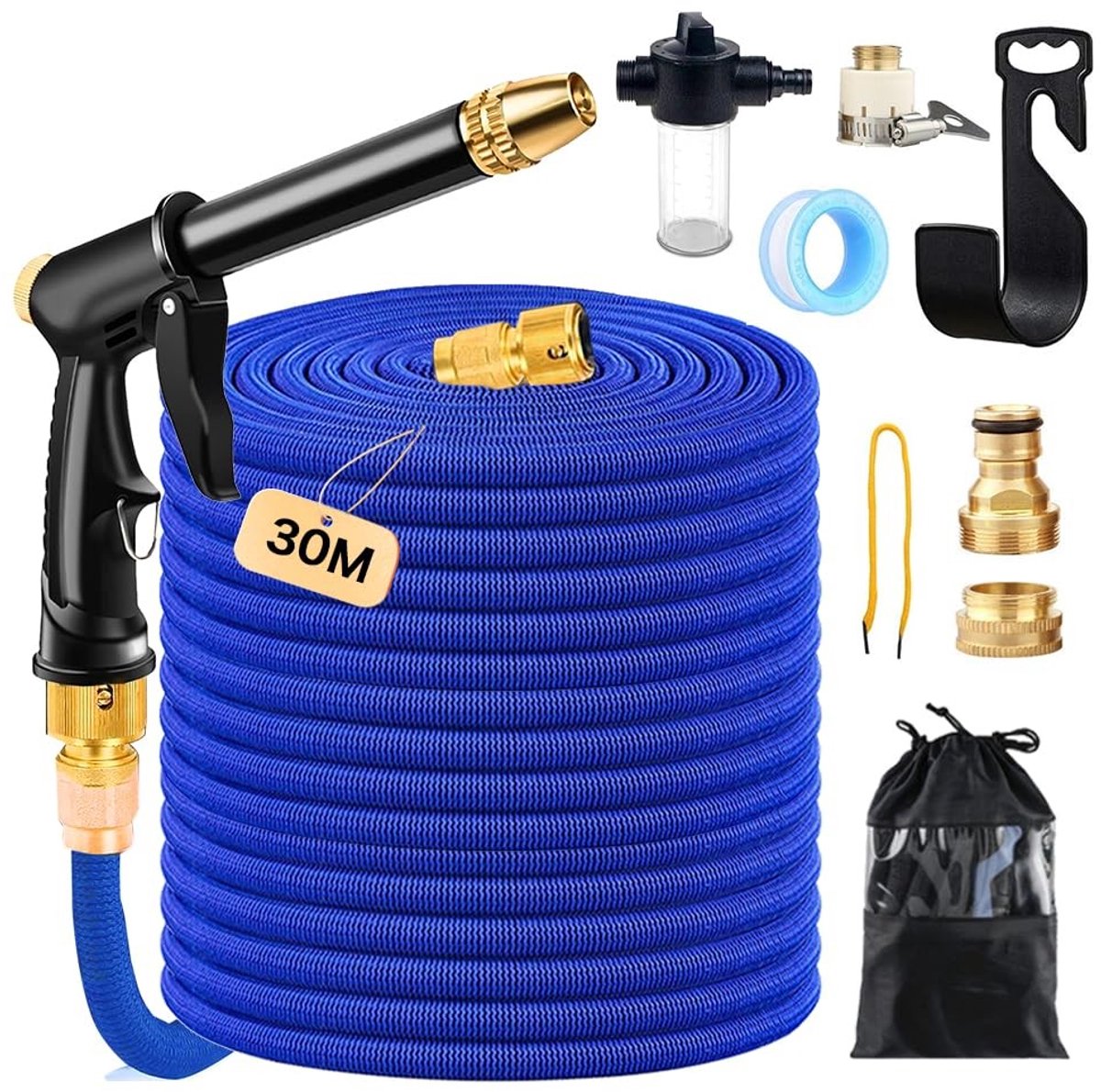 SolidKeus - Flexibele Tuinslang 30 meter met Adapters