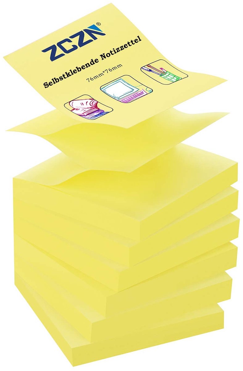 SolidKeus - Z-Notes 76 x 76 mm Sticky Notes in Geel