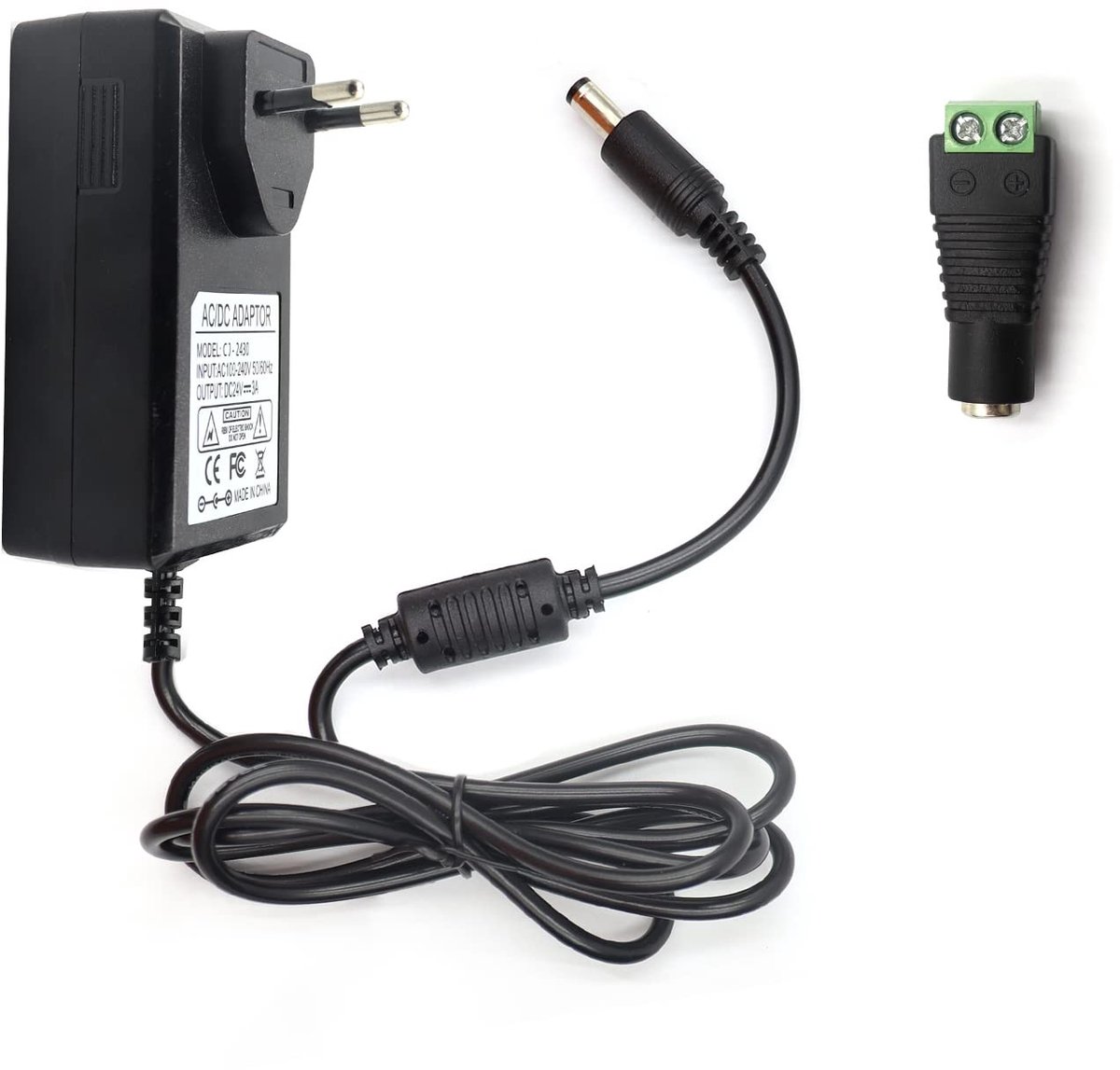 SolidKeus - 24V 3A AC/DC Voedingsadapter EU Plug voor LED Strip