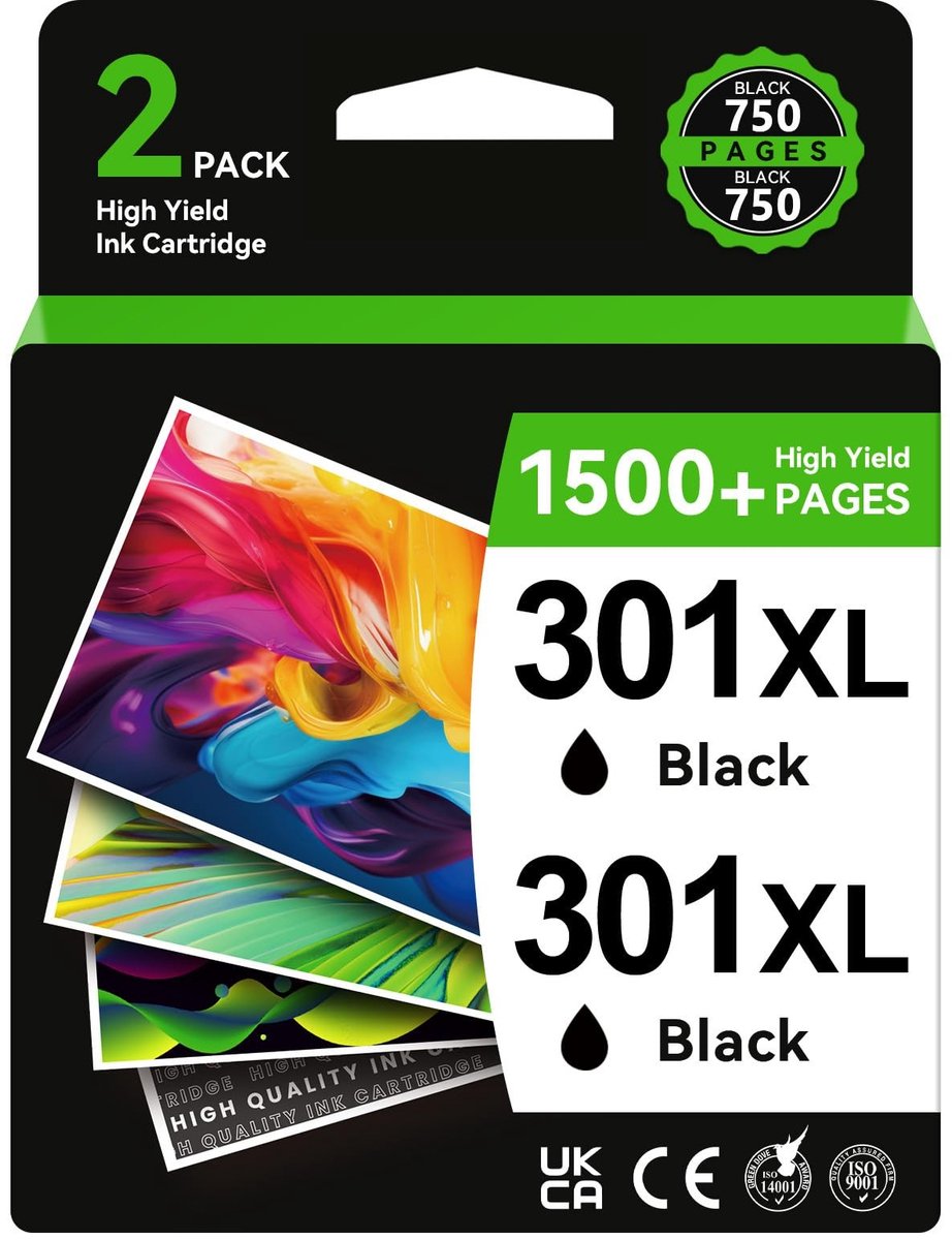 SolidKeus - Inktcartridges 301XL Zwart Combo Pack voor HP