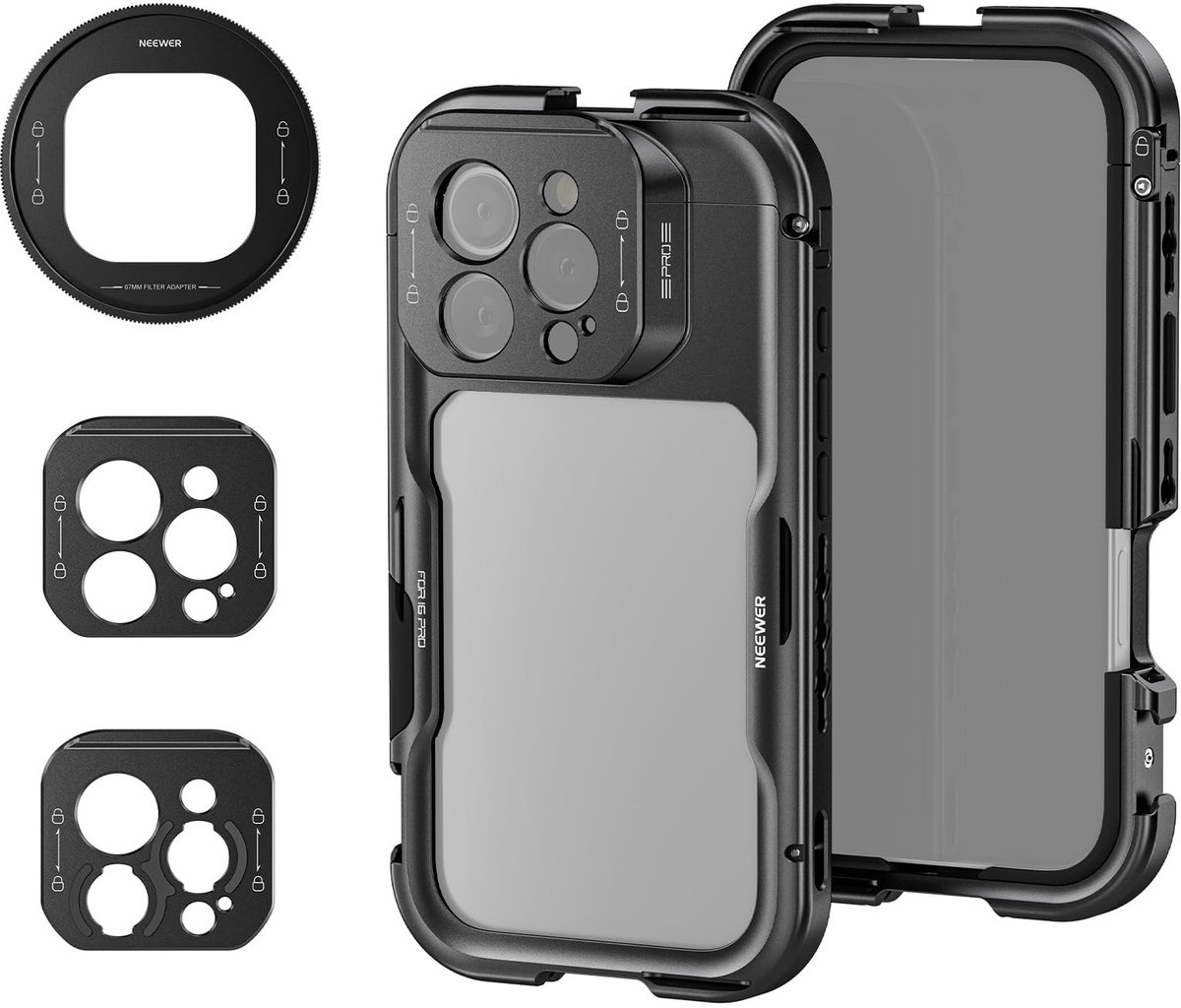 SolidKeus - Smartphone Video Stabilizer Cage voor iPhone 16 Pro