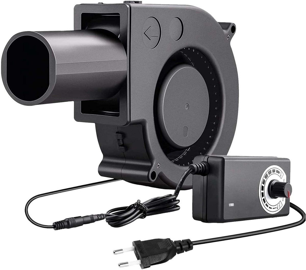SolidKeus - Turbo Ventilator 12V met Snelheidsregelaar voor Kamperen en BBQ