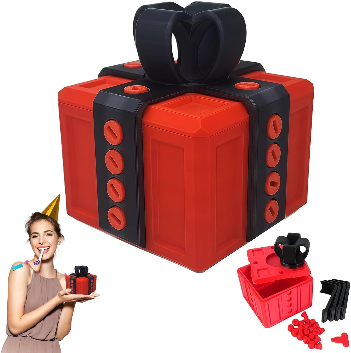 SolidKeus - Grappige Vervelende Geschenkdoos met Twist-Opslag
