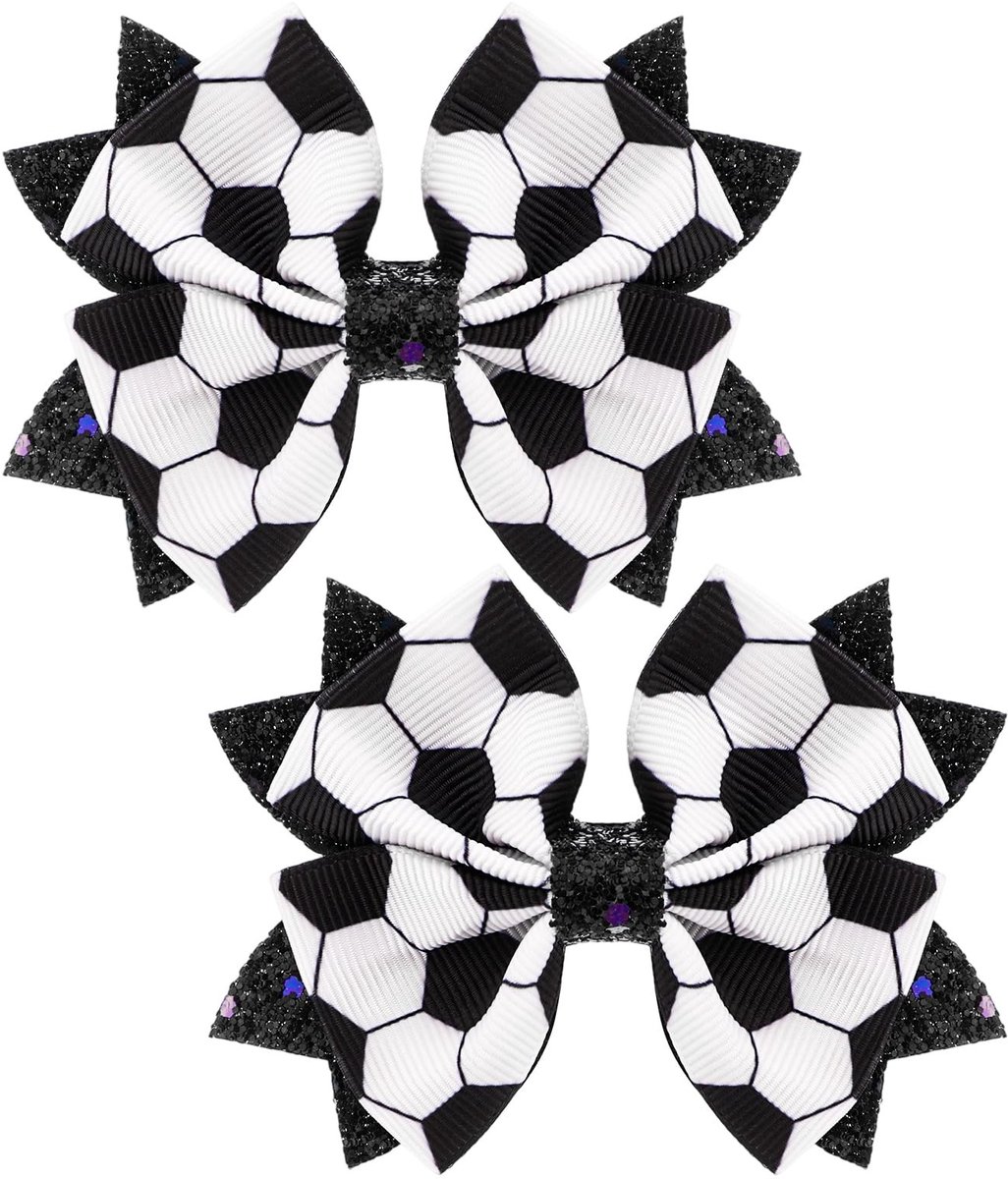 SolidKeus - Haarspelden met Voetbalthema voor Meisjes, 2 Stuks