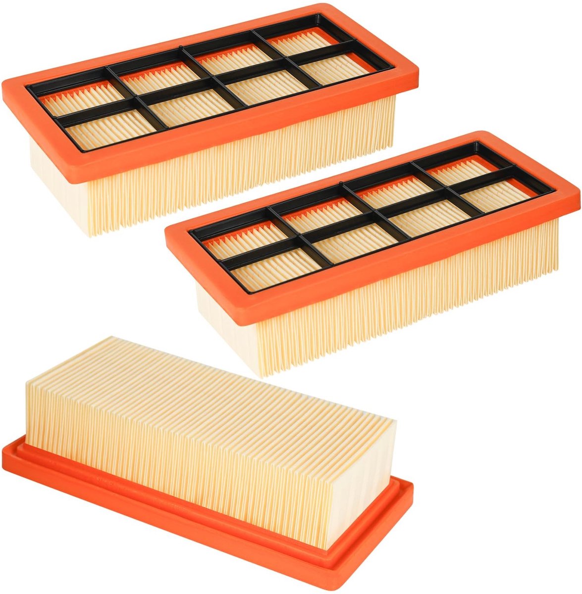 SolidKeus - Set van 3 Vouwbare Filters voor Stofzuigers