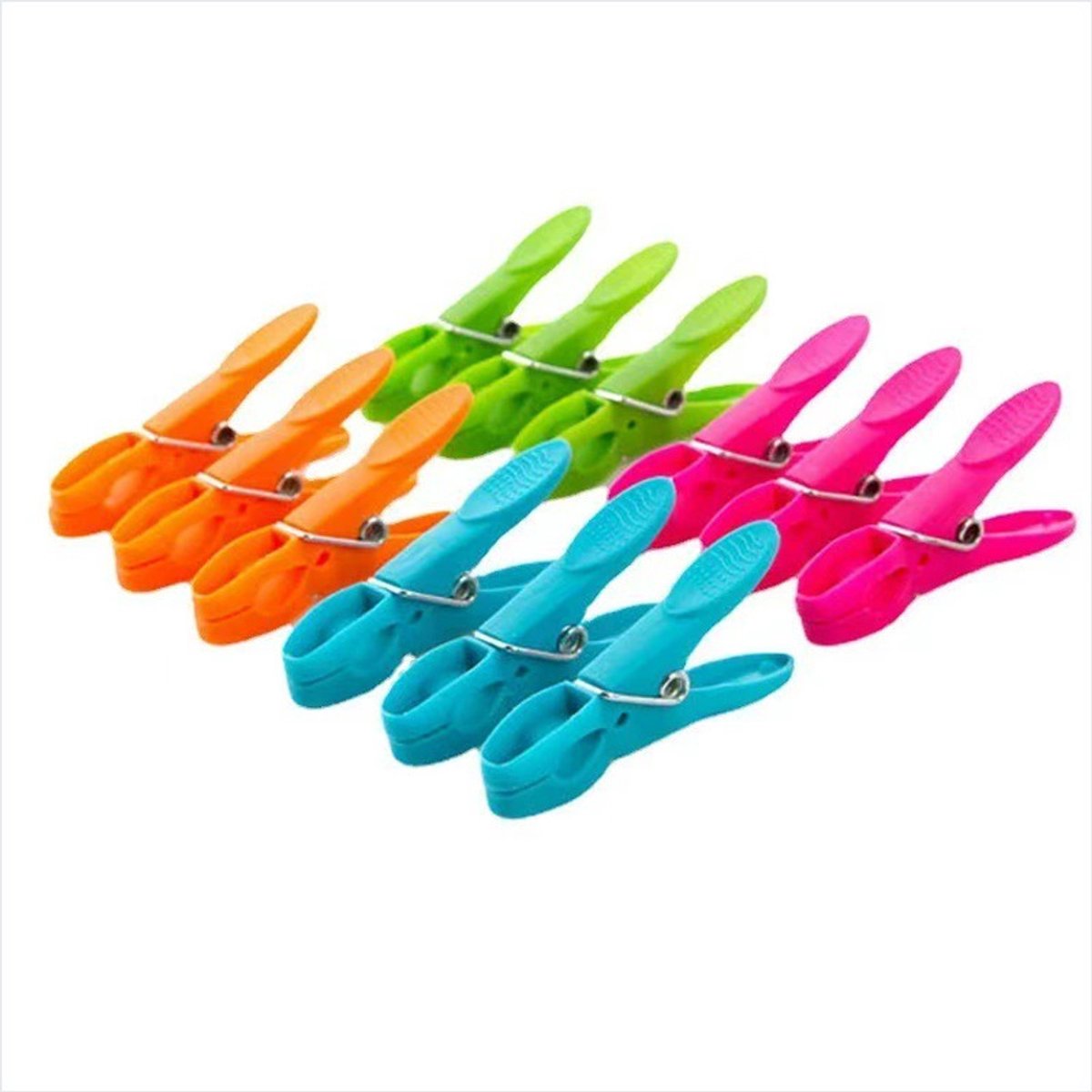 12 stuks- wasknijpers-wasknijpers kunststof-wasknijpers groot-wasknijpers plastic-Strandhanddoekclips- Quiltclips-Strandlaken Knijpers -Winddicht-Handdoekknijpers-Voor Strandlaken, Beddengoed En Dikke Kleding-gekleurd