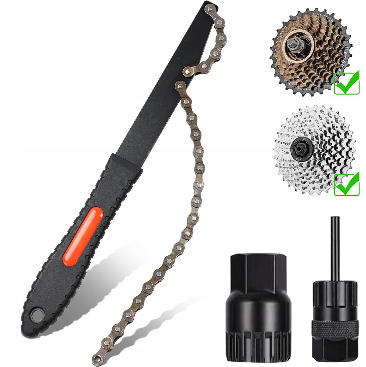 Fiets Gereedschap Set: Kettingzweep, Cassette Afnemer & Trapas Sleutel