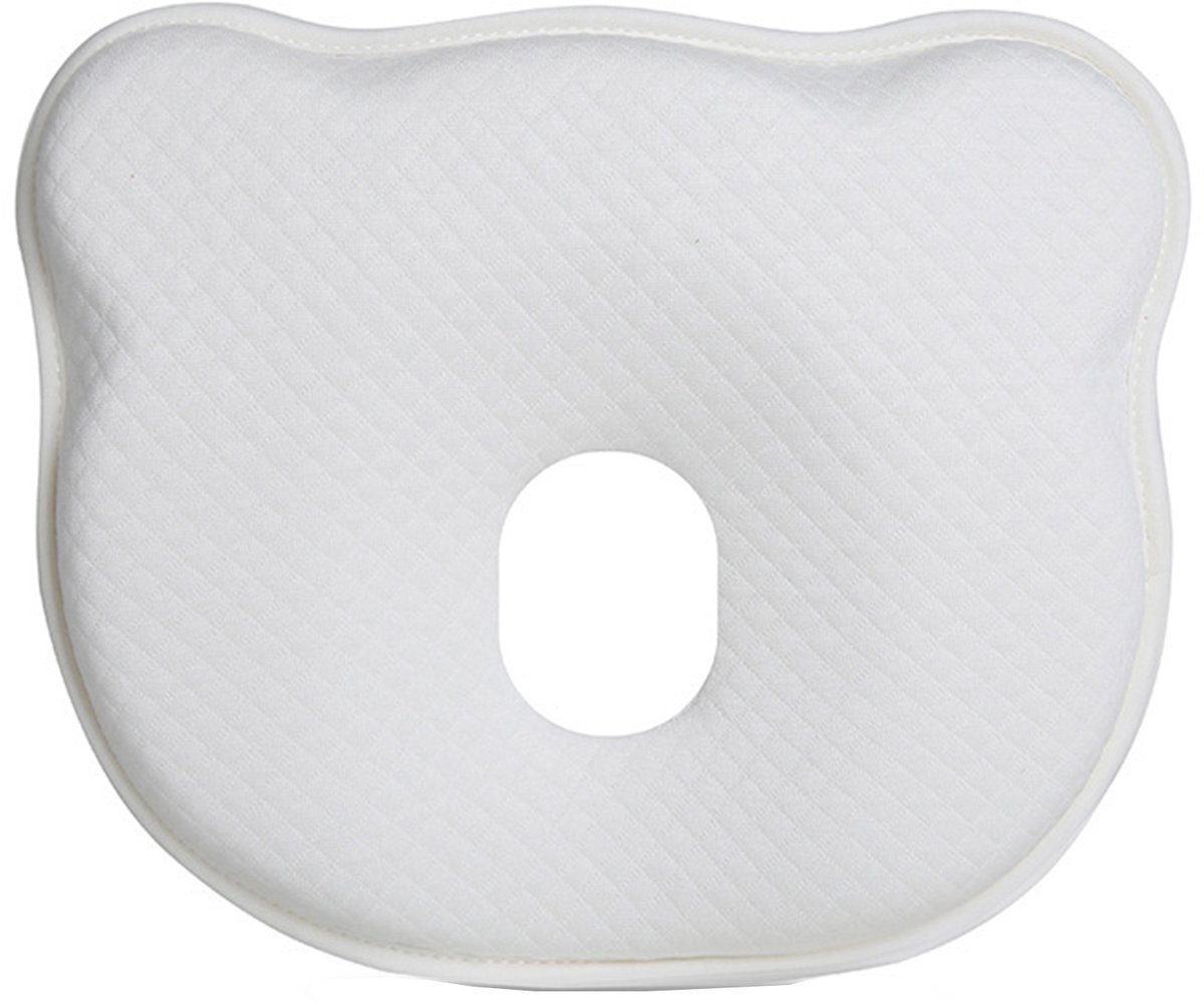 Baby kussen - Baby Ergonomisch Hoofdkussen，Traagschuim-Baby Hoofdkussen - Ademend En Wasbaar - Voor Wieg, Kinderwagen & Autostoel - Pasgeboren Kussen met Plat Hoofd (0-12 Maanden) Baby kussens