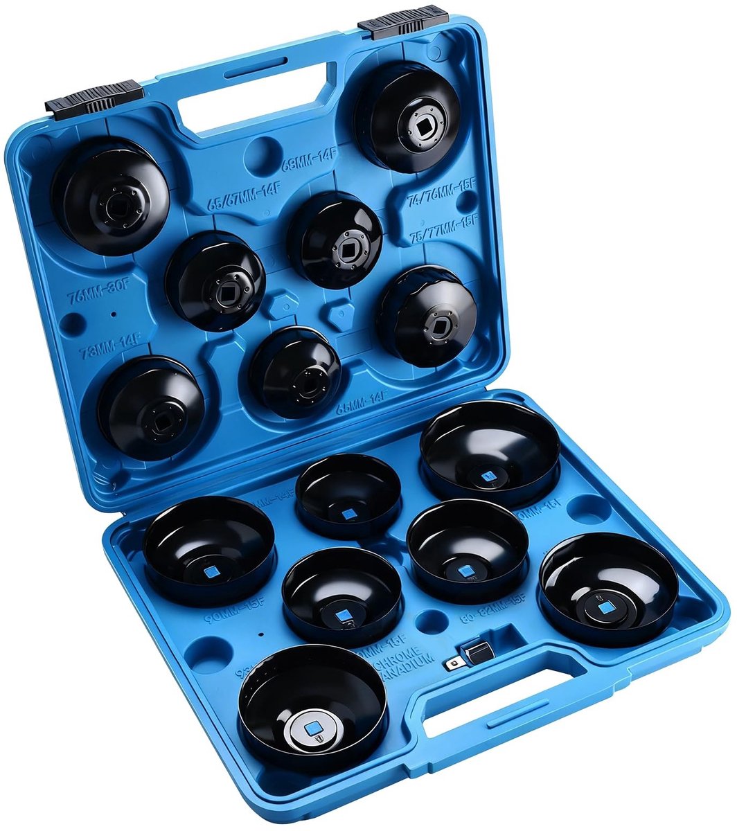 SolidKeus - 15-delige Universele Oliefilter Sleutelset met Adapters