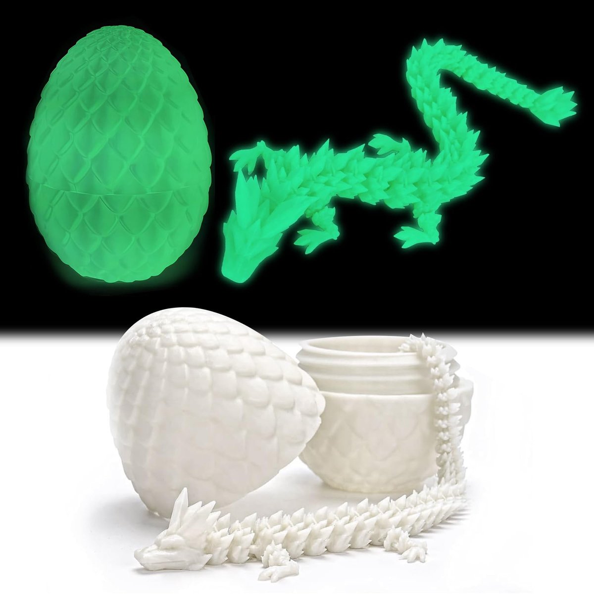 SolidKeus - Glow-in-the-Dark Drakenei met 3D Draak