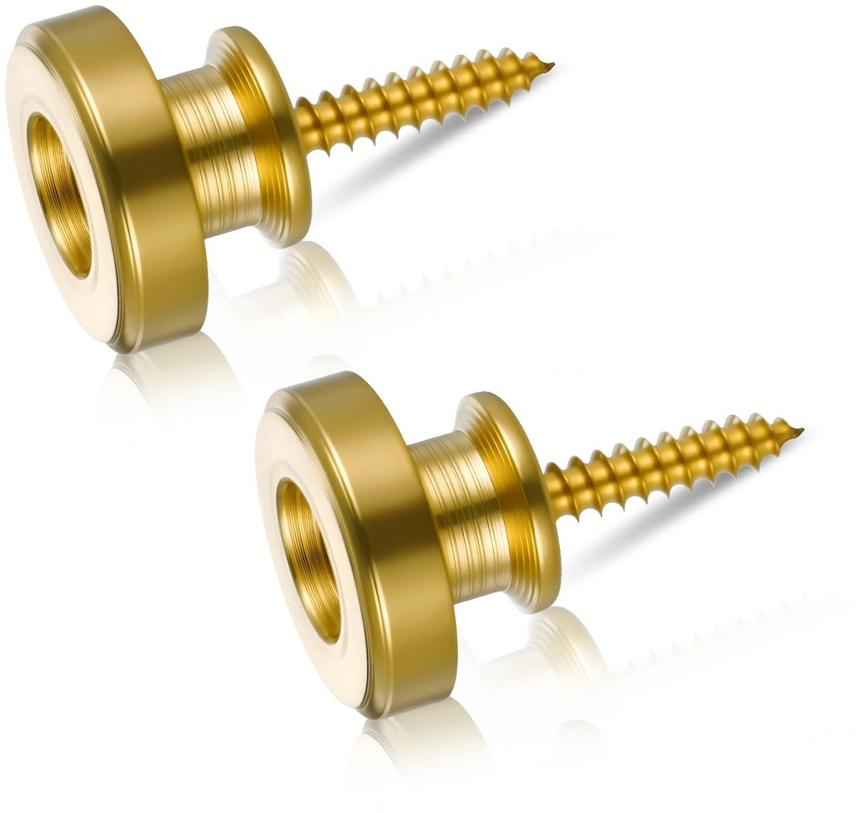SolidKeus - 2 Stuks Gitarenriem Knoppen met Rubber Bescherming