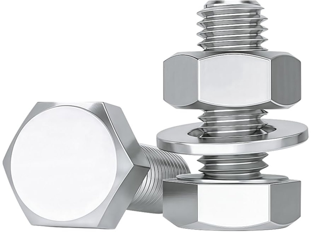 SolidKeus - M10 x 20mm Hex Moeren en Schroeven Set, 10 Stuks
