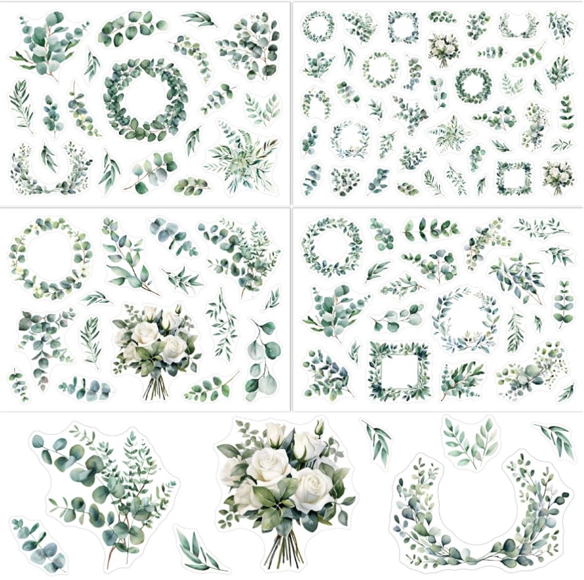 SolidKeus - Set van 100 Verjaardags- en Bruiloftstickers voor Decoratieprojecten