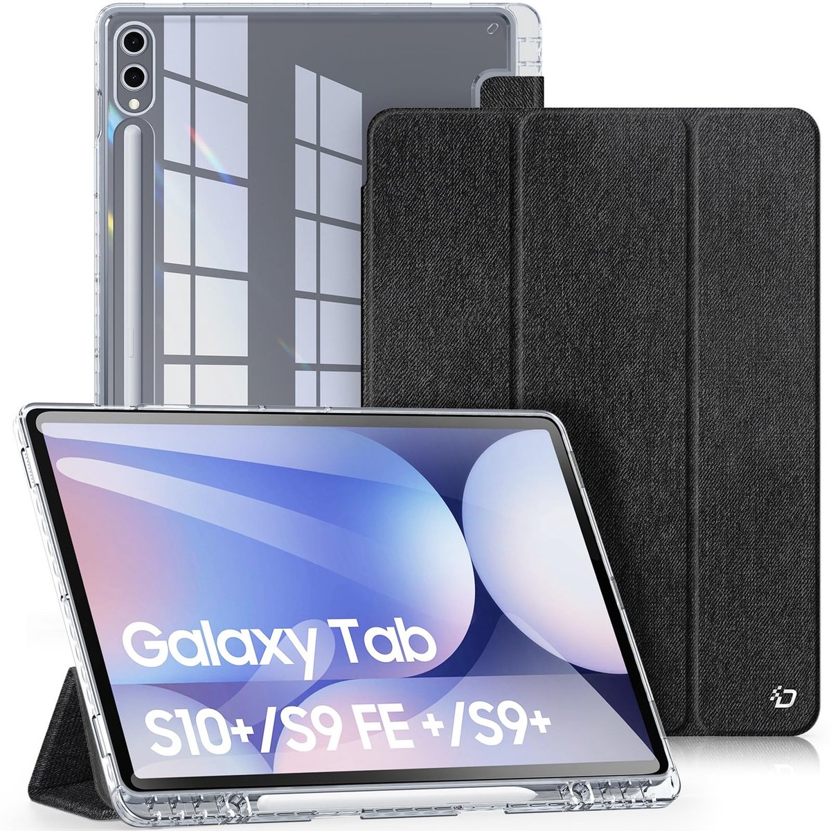 SolidKeus - Hybride Beschermcase voor Galaxy Tab S10+/S9 FE+/S9+ met Penhouder