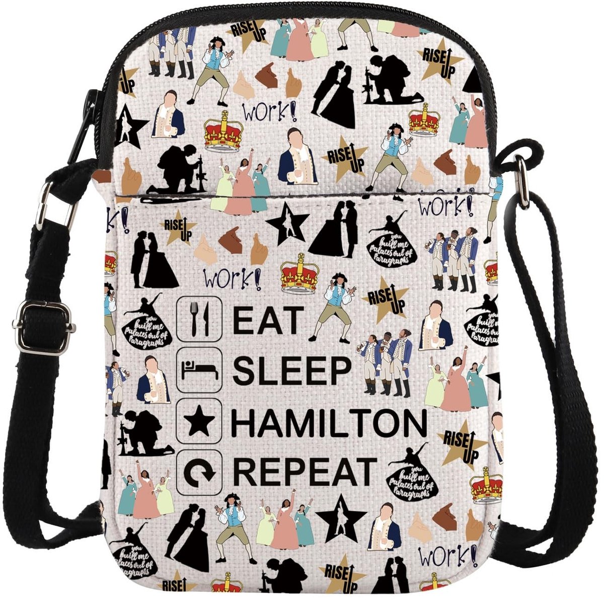 SolidKeus - Crossbody Bag voor Musical Fans met Meerdere Vakken