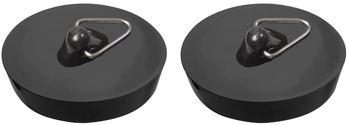 SolidKeus - Set van 2 Rubber Afvoerstoppers voor Wastafel en Badkamer