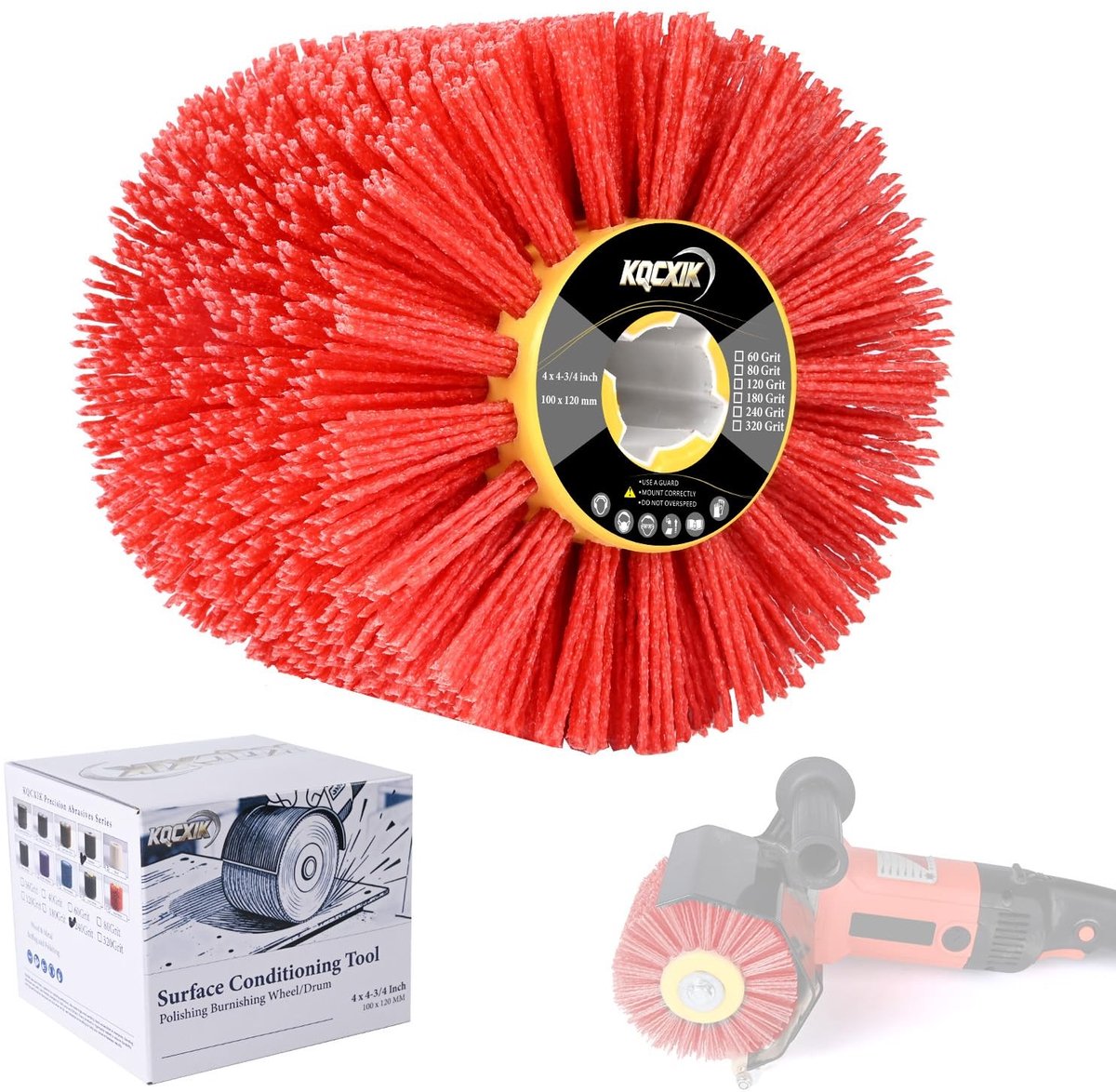 SolidKeus - Nylon Slijpschijf met Korrel 80, Rood