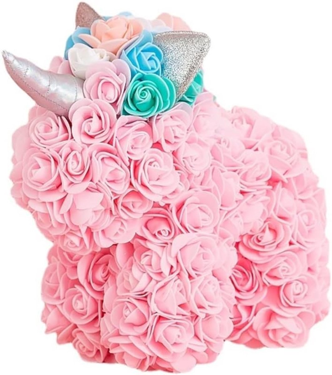 Handgemaakte Eternity Gift Box met Levensechte Rozen voor Vriendin, Perfect voor Valentijnsdag, Bruiloft en Kerstdecoratie, Roze Schuimrozen