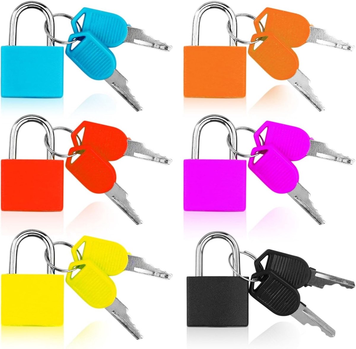 Kofferslot - Veelkleurig - 34 x 22 mm - Mini-Hangsloten van ABS-kunststof - Voor Bagage en Tassen