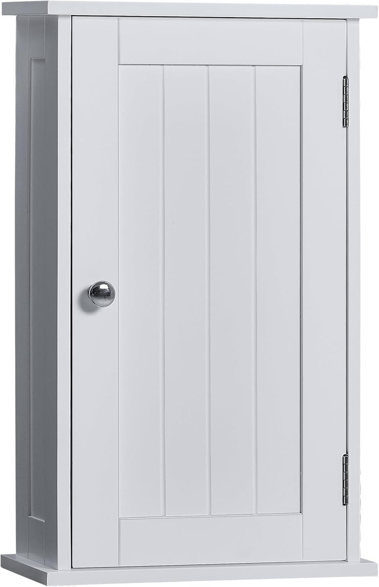 Hangkast - Wit - 50 x 30 x 14 cm - Vezelplaat met Moderne Design - Voor Badkameropslag