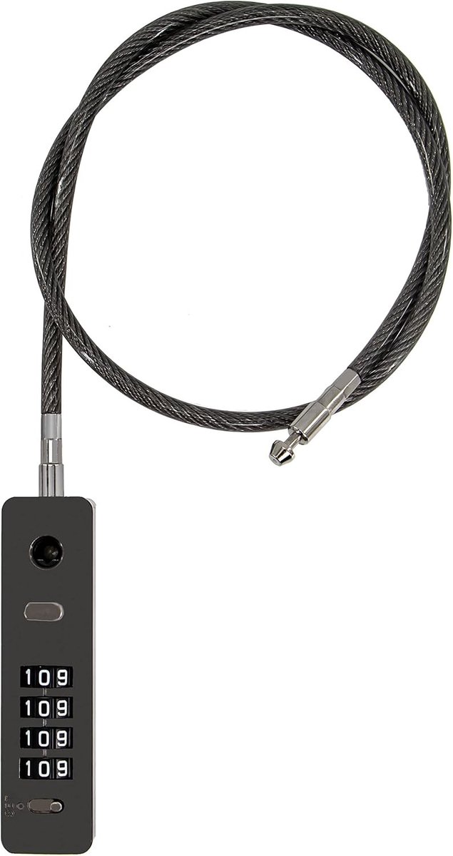 SnelShoppen - Combinatieslot Kabelbeveiliging Roestvrijstalen Kabel Bagageslot Weerbestendig met Resetteerbare Code en Gevlochten Stalen Anti-Diefstal