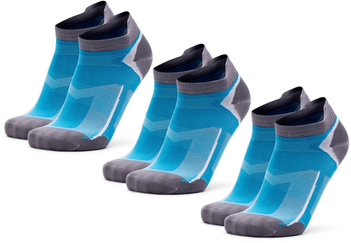 DANISH ENDURANCE Lage Hardloopsokken - Ademend & Blarenvrije Sportsokken - Unisex - 3 Paar - 43-47