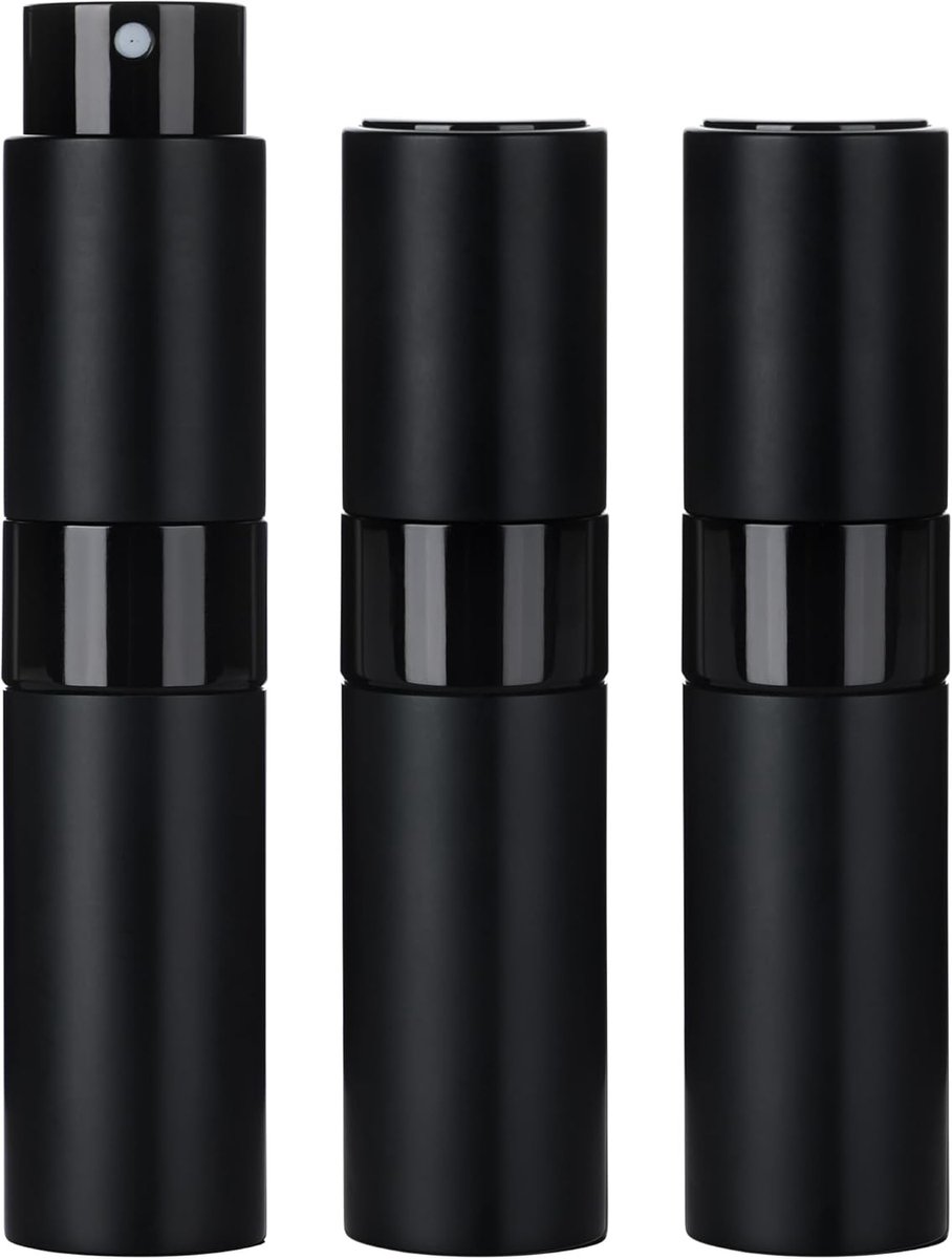 3 Stuks Vullbare Parfumverstuivers 10ml Mini Aluminium, Compact, Lekvrij en Herbruikbaar voor Reizen en Dagelijks Gebruik