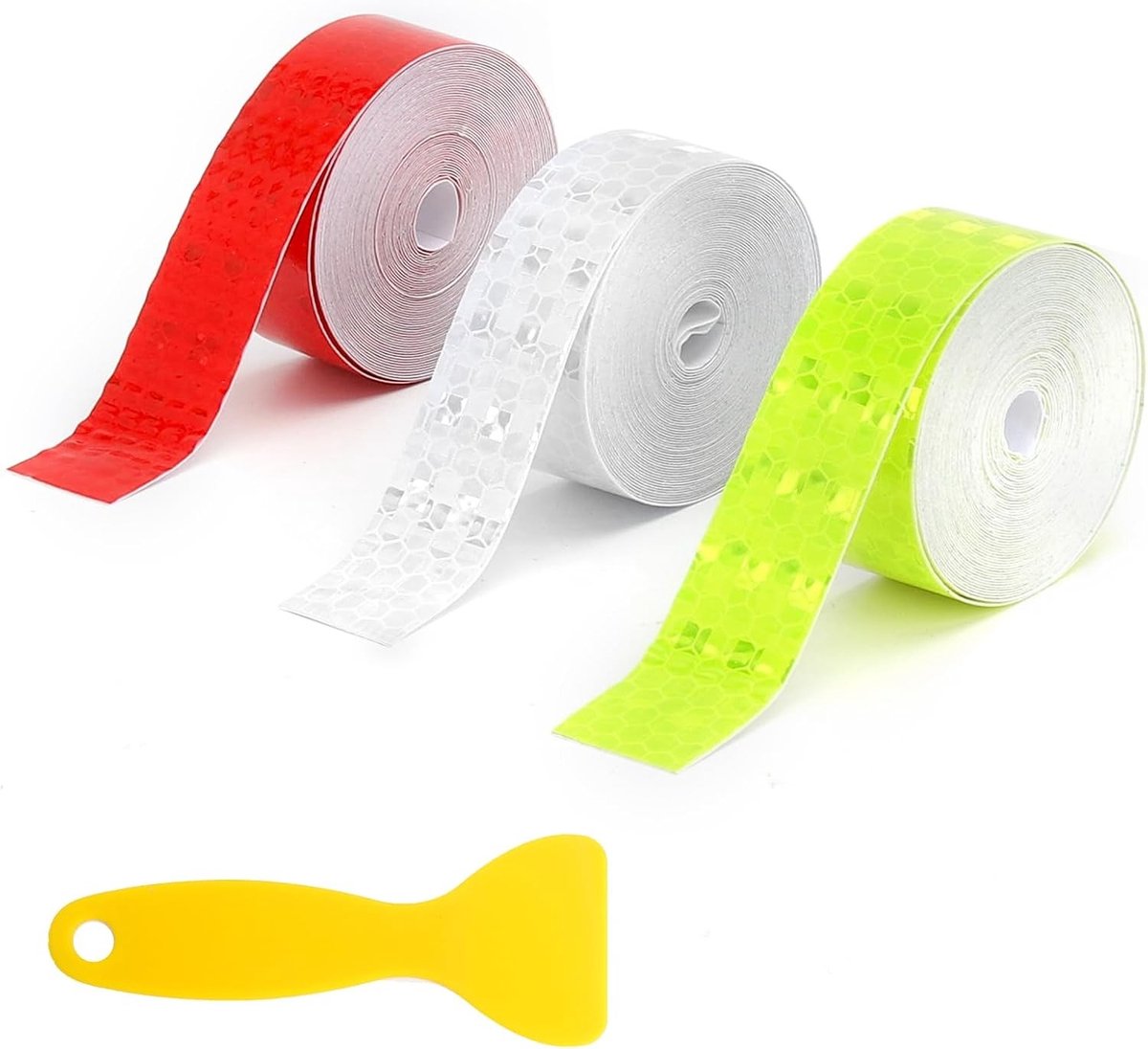 Reflecterende Tape Set in 3 Kleuren, Zelfklevend, Sterke Reflectie, Snijbaar voor Veiligheid bij Auto, Fiets en Buitenactiviteiten - 2cm x 5m DIY Oplossingen